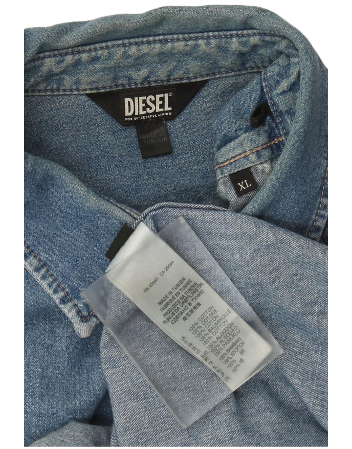 Męska koszula dżinsowa Diesel XL, niebieska, bawełniana