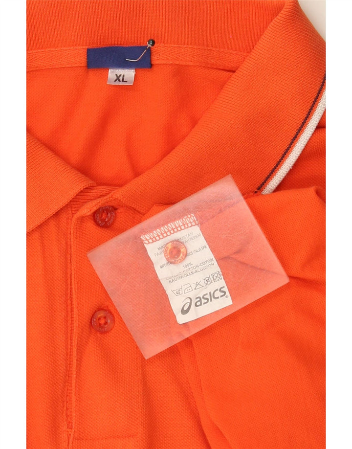 Męska koszulka polo Asics XL, pomarańczowa, bawełniana