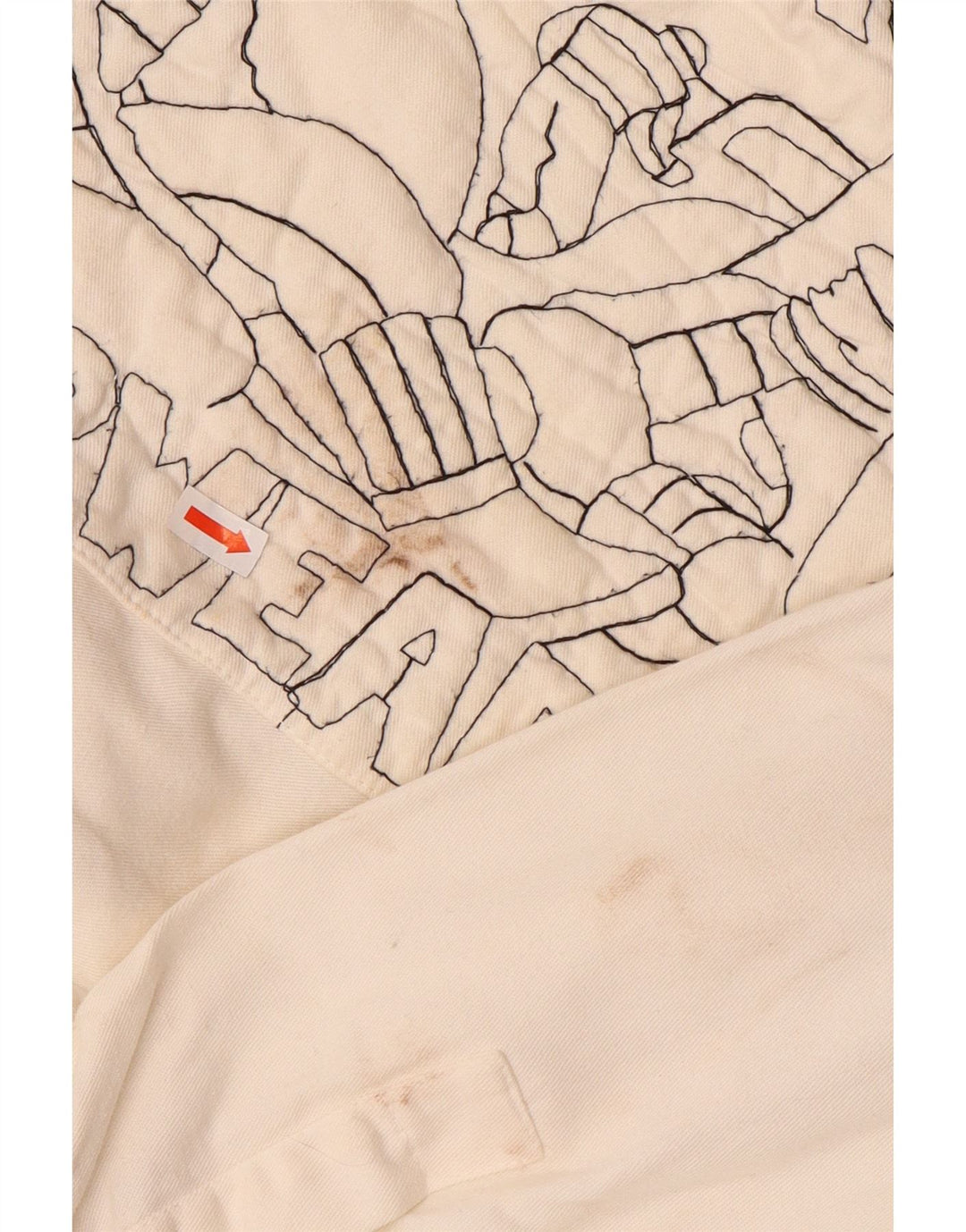 Męska koszula w stylu vintage z grafiką, duża, biała, bawełniana