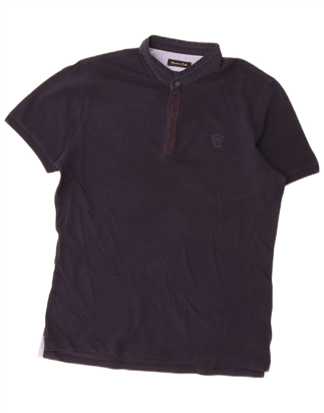 Męska koszulka polo Massimo Dutti, duża, granatowa, bawełniana