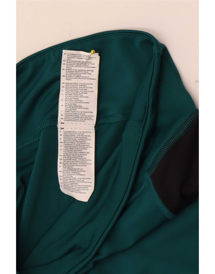 Damskie legginsy Reebok Graphic UK 8/10, małe, zielone, z blokami kolorów, poliestrowe