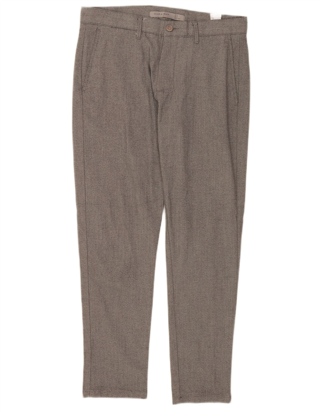 Męskie spodnie chino Zara EU 38 Small W30 L27 Szary poliester