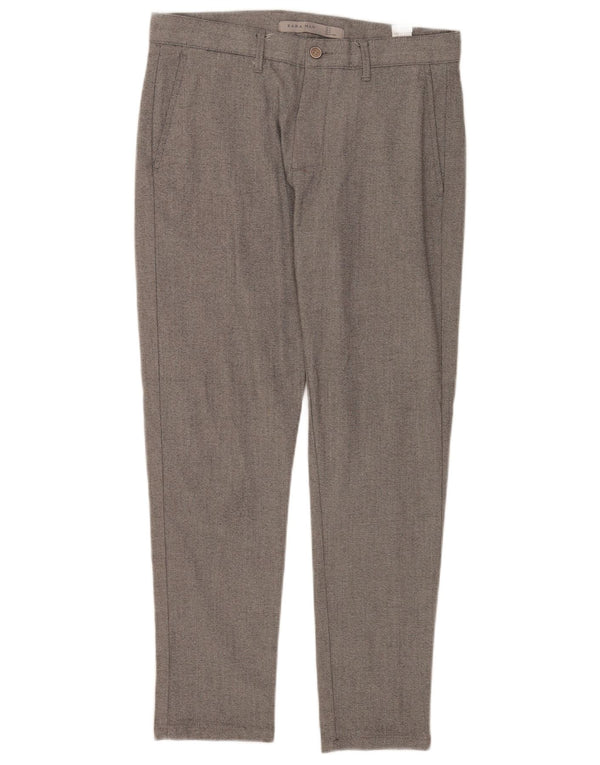 Męskie spodnie chino Zara EU 38 Small W30 L27 Szary poliester