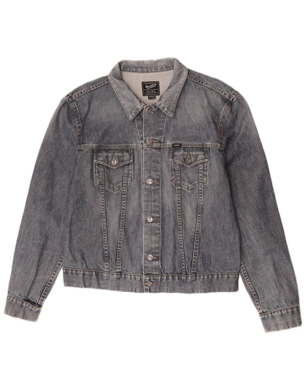 Gas Mens Denim Jacket UK 40 Large Blue Cotton
