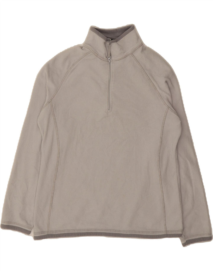 MOUNTAIN WAREHOUSE Womens Zip Neck Fleece Jumper UK 12 Medium Grey Vintage Mountain Warehouse and Second-Hand Mountain Warehouse from Messina Hembry 