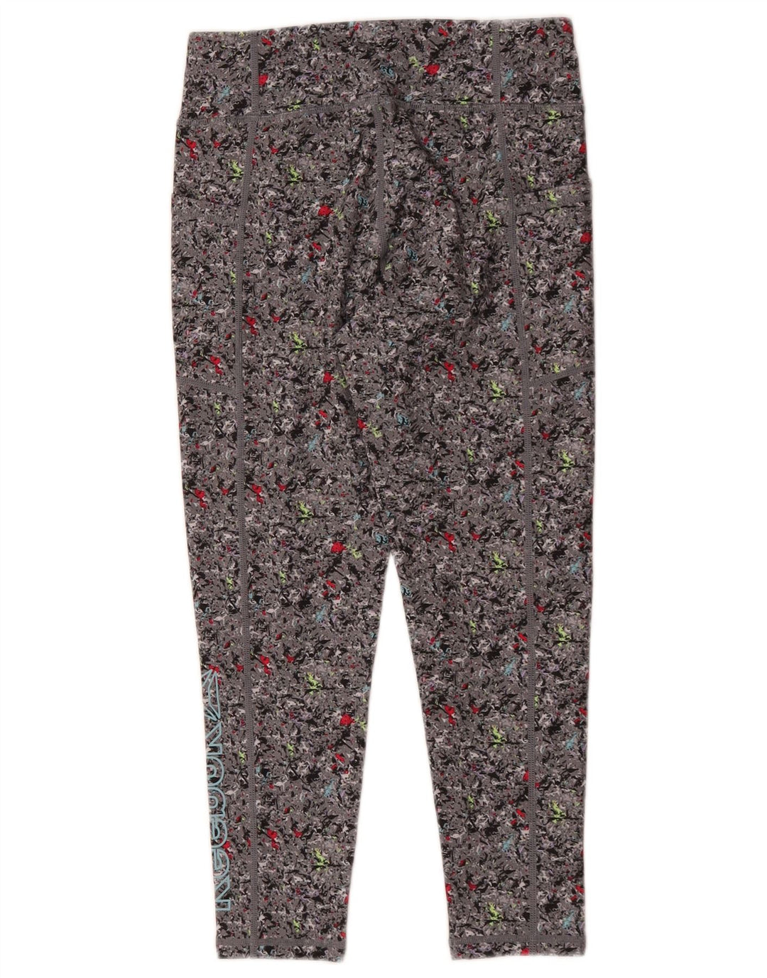 Legginsy dziewczęce Reebok 10-11 lat, duże, szare, z poliestru w kwiaty