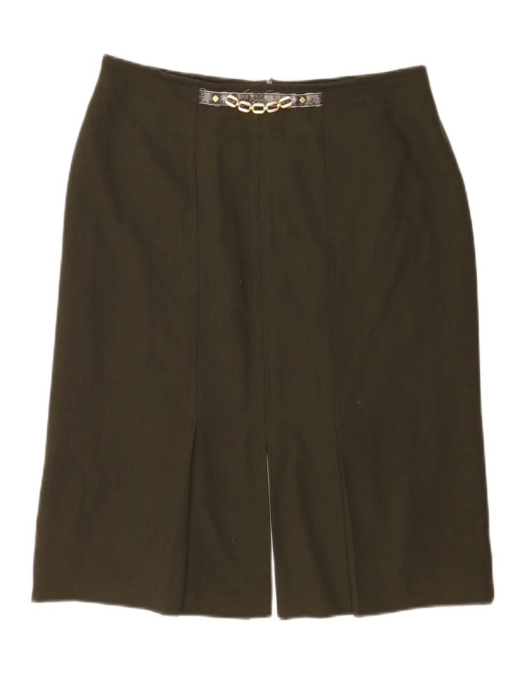 Damska prosta spódnica ARA UK 18 XL W34 Khaki Poliester