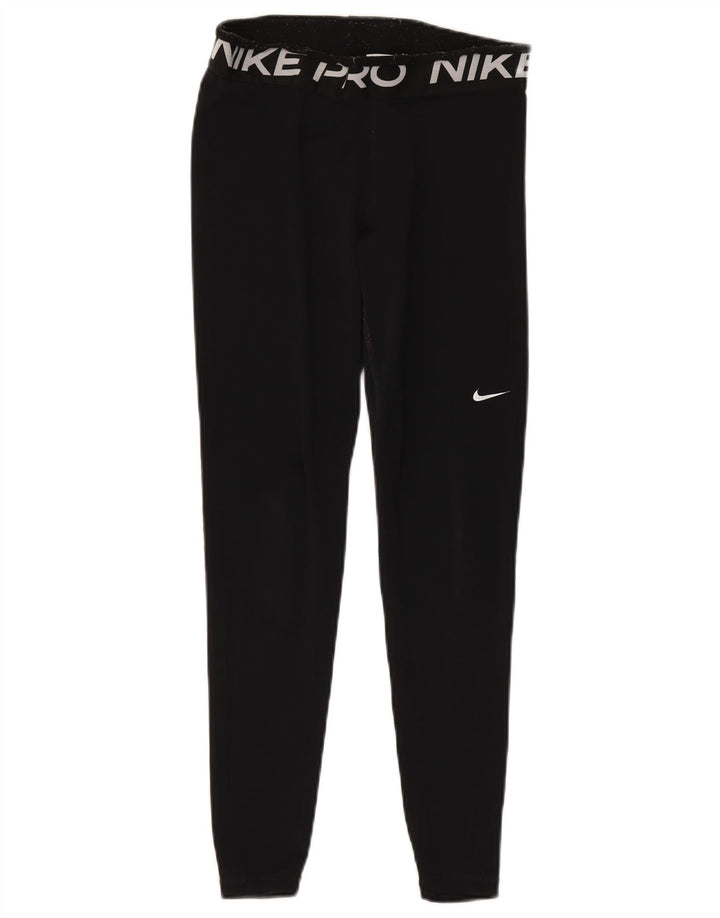Damskie legginsy Nike Graphic UK 12, średni czarny poliester