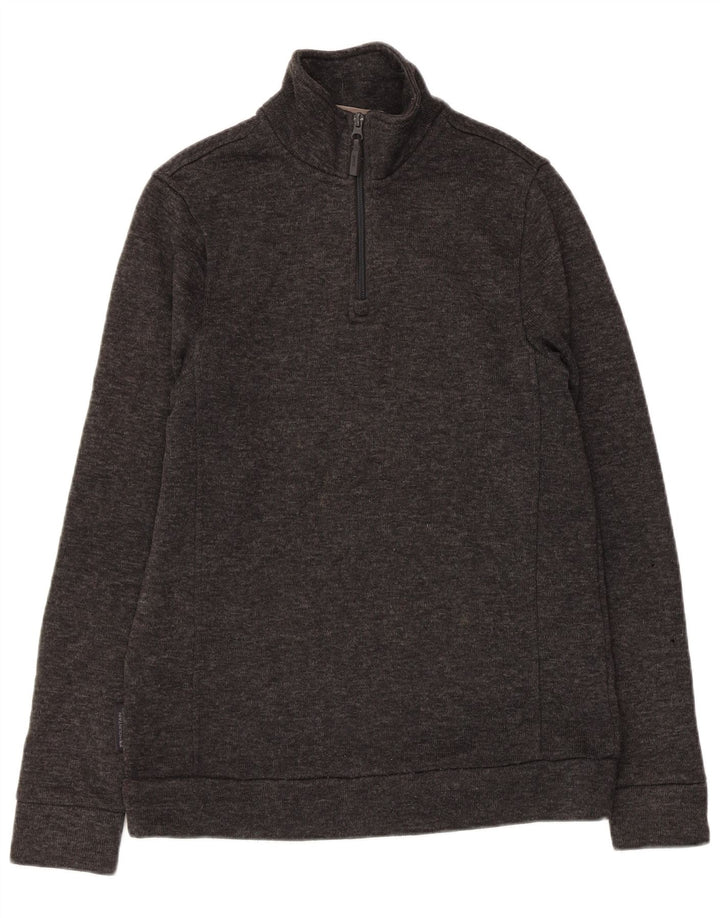 MOUNTAIN WAREHOUSE Męski sweter z zamkiem błyskawicznym, średnioszary, nakrapiany