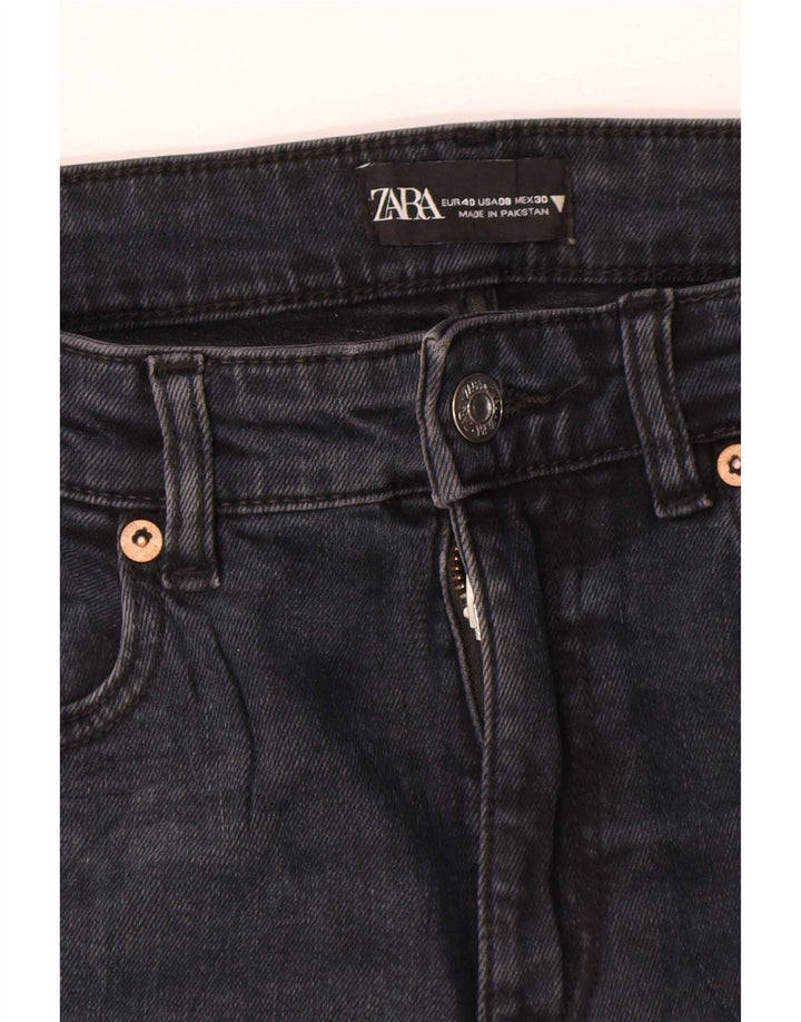 Damskie jeansy typu bootcut Zara z wysokim stanem EU 40 Medium W30 L25 czarne