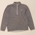 Męski sweter Under Armour z zamkiem błyskawicznym, średnioszary, poliestrowy w plamki