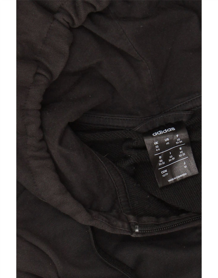 Damski sweter ADIDAS z grafiką i zamkiem błyskawicznym, UK 4/6 XS, czarny