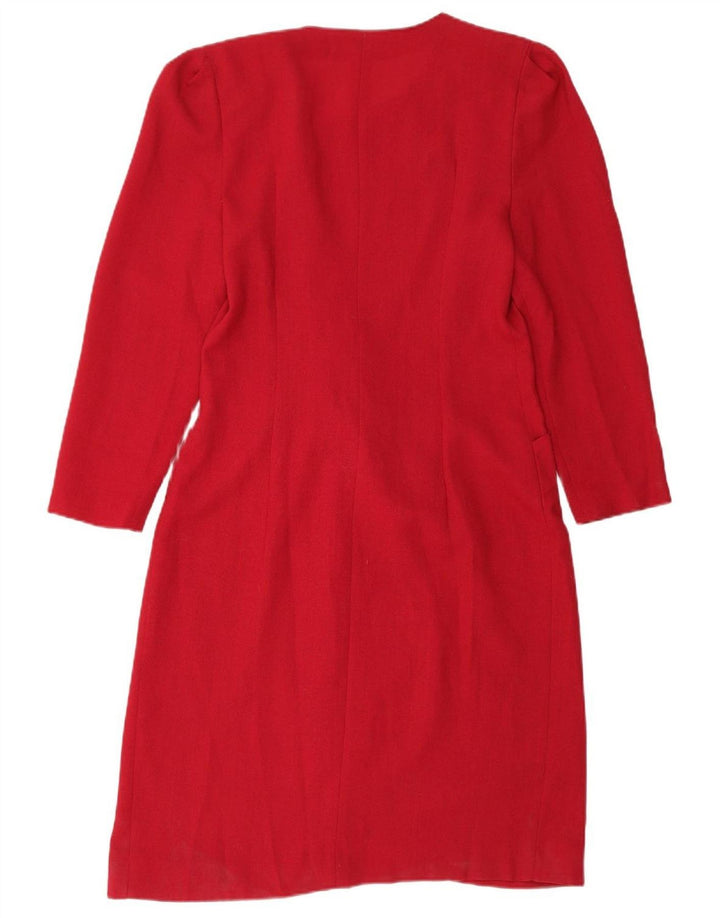 MARIKA Womens Wrap Sheath Dress UK 12 Medium Red