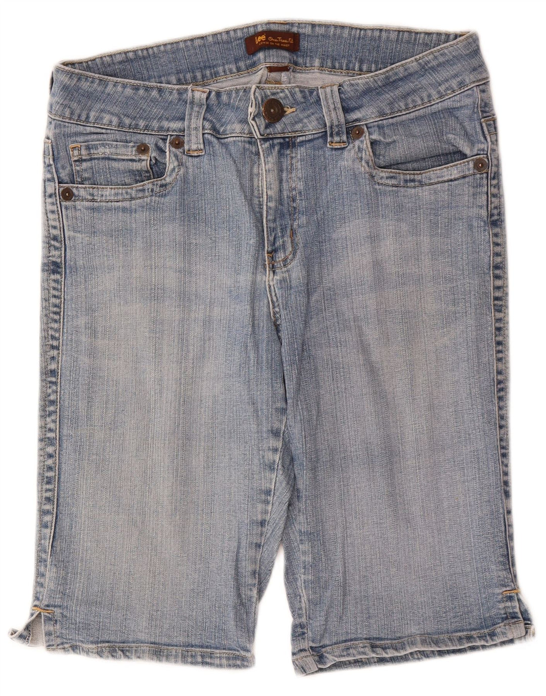 Damskie spodenki jeansowe LEE US 11/12, duże W32, niebieska bawełna