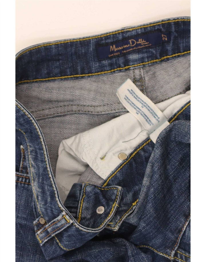 Damskie jeansy przycięte Massimo Dutti W27 L25 Niebieskie bawełniane