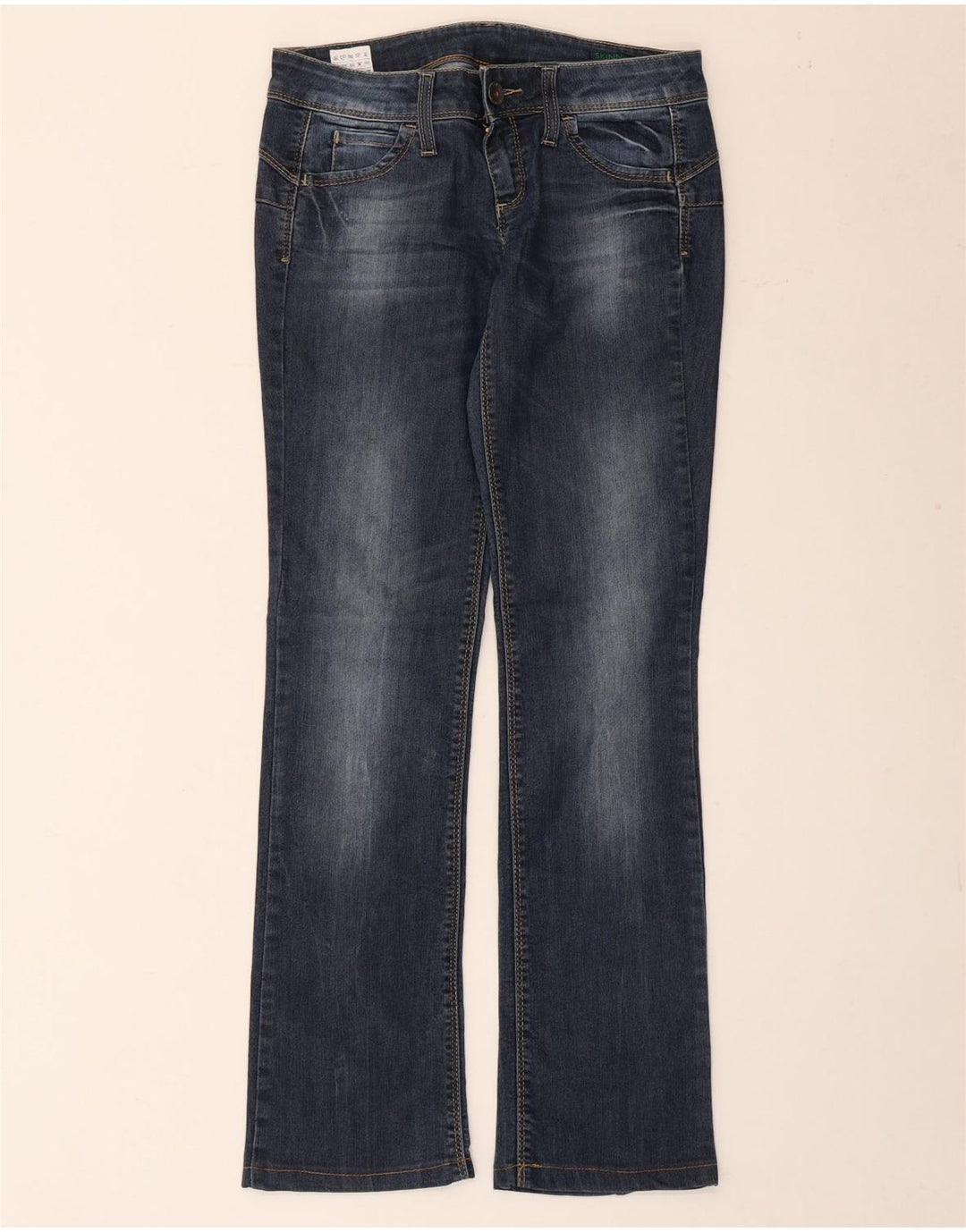 Damskie dżinsy Bootcut Benetton W28 L30 Niebieskie