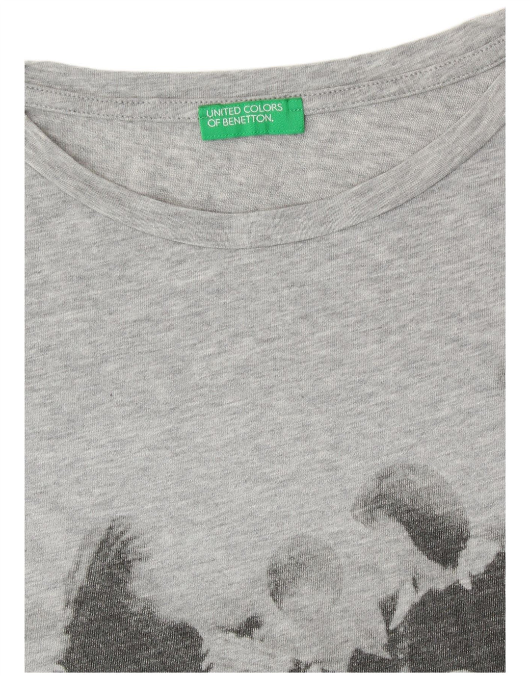 Damska koszulka graficzna UNITED COLORS OF BENETTON Top UK 14 Średni szary