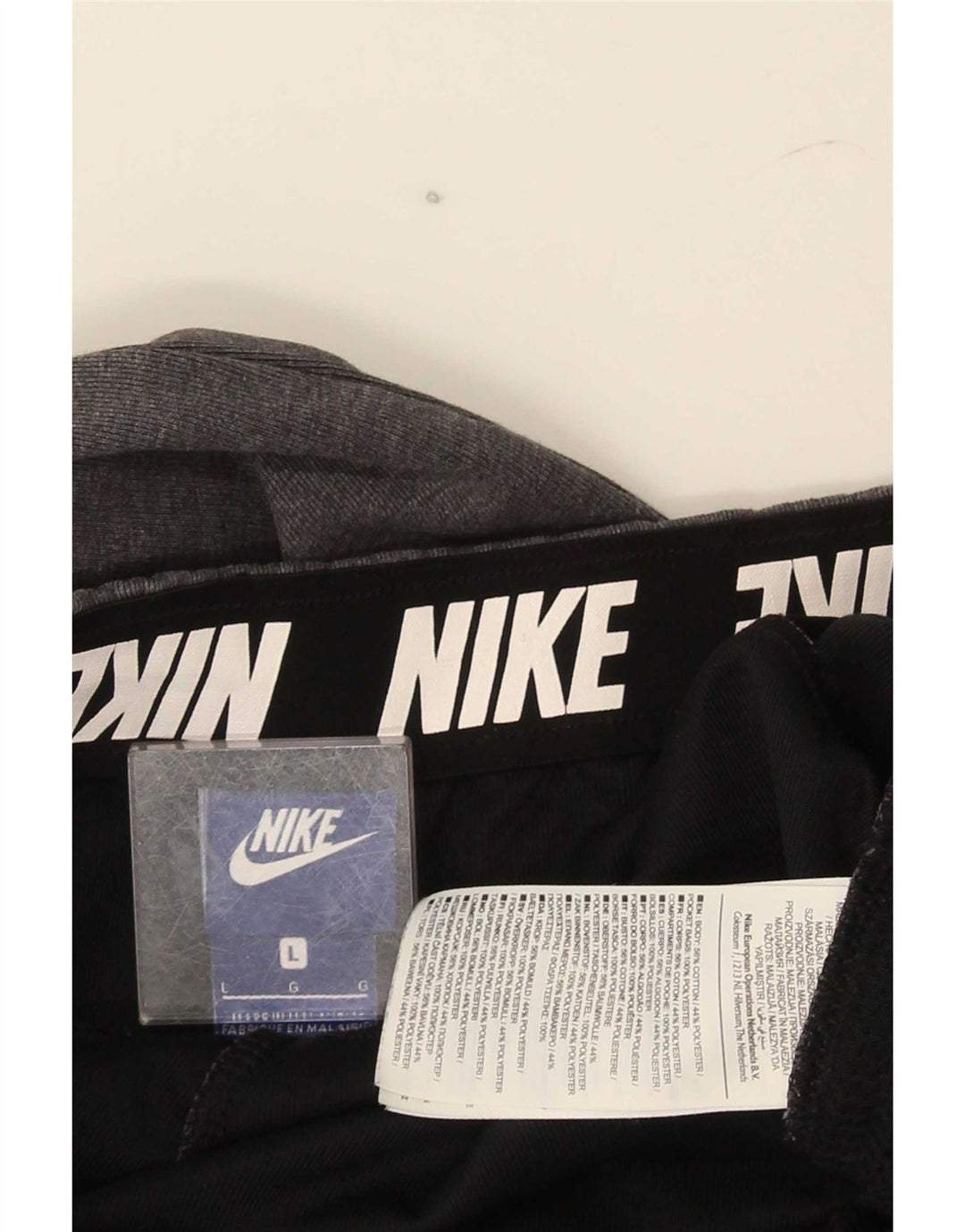 Męskie spodnie dresowe Nike, duże, szare, bawełniane