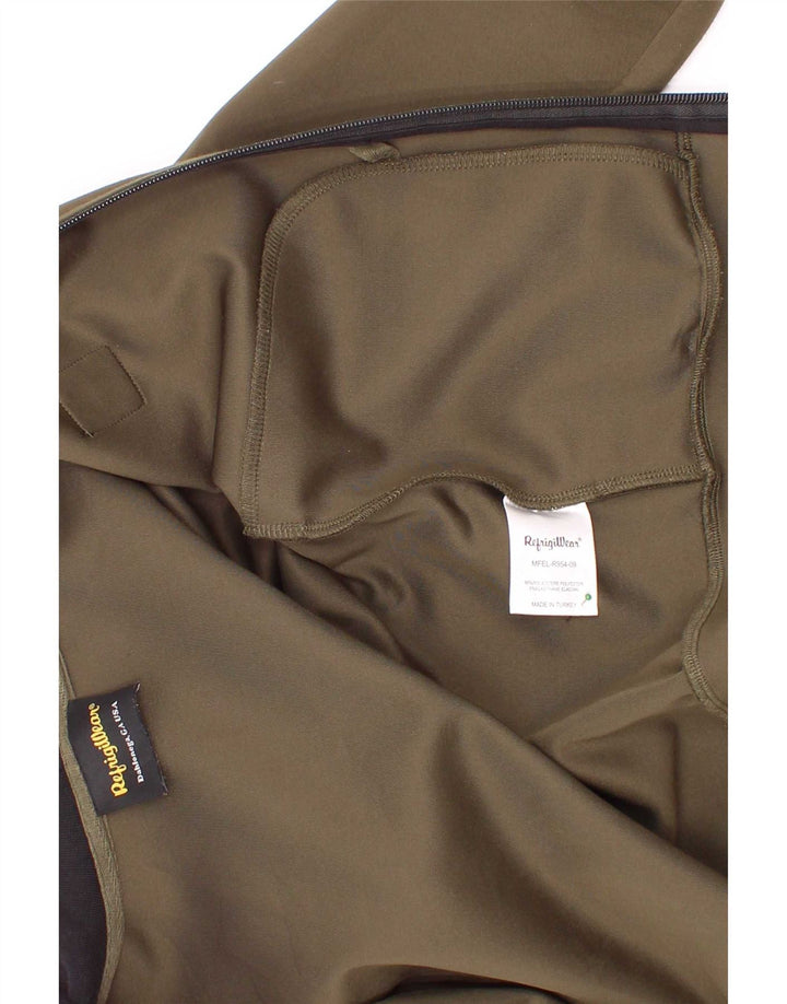 Refrigiwear Chłopięcy sweter z kapturem i zamkiem, 7-8 lat, khaki, poliester