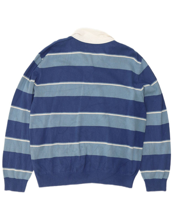 Marks & Spencer Męski sweter polo XL, bawełniany, w niebieskie paski
