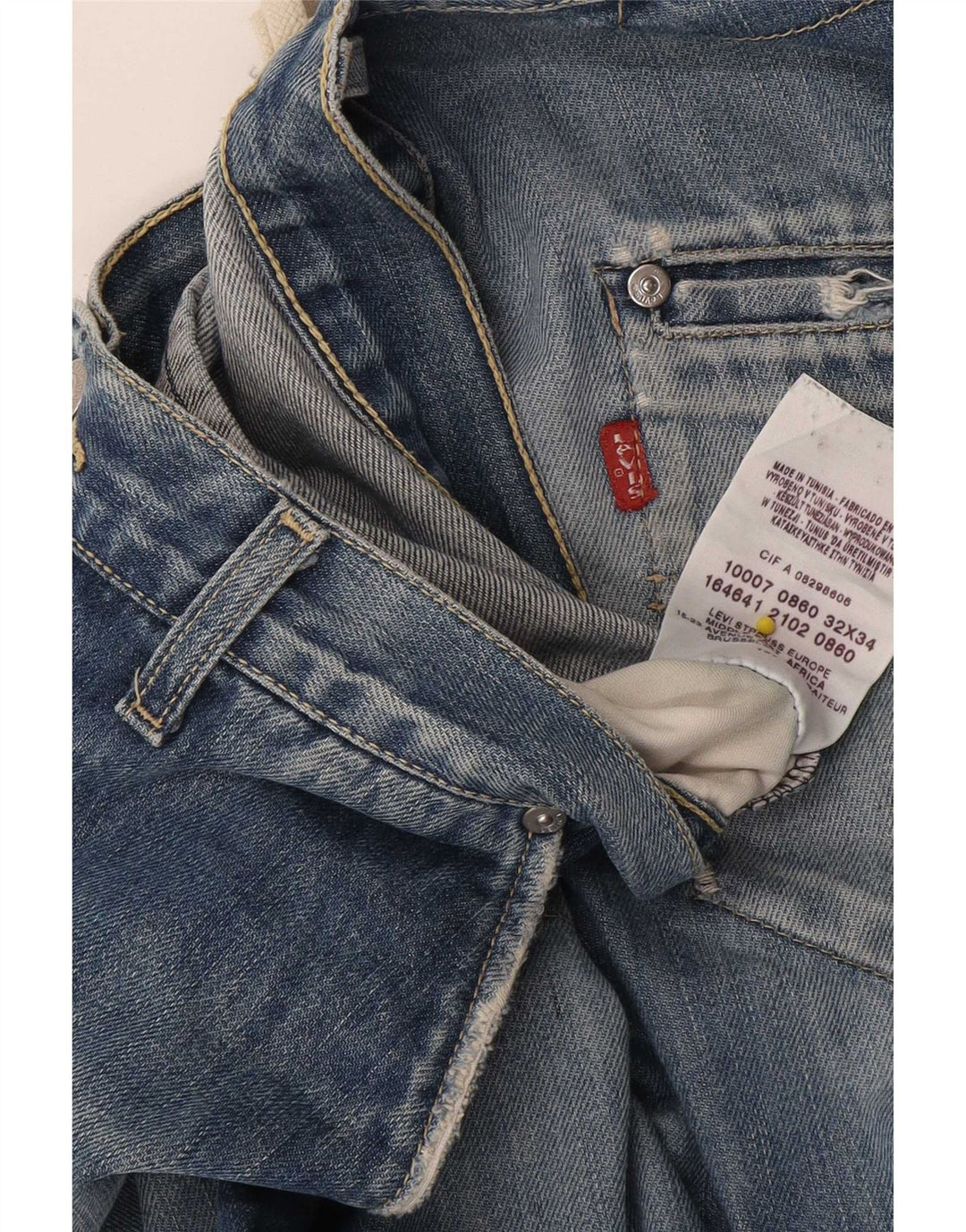 Męskie jeansy Bootcut Levi's W32 L34 Niebieska bawełna