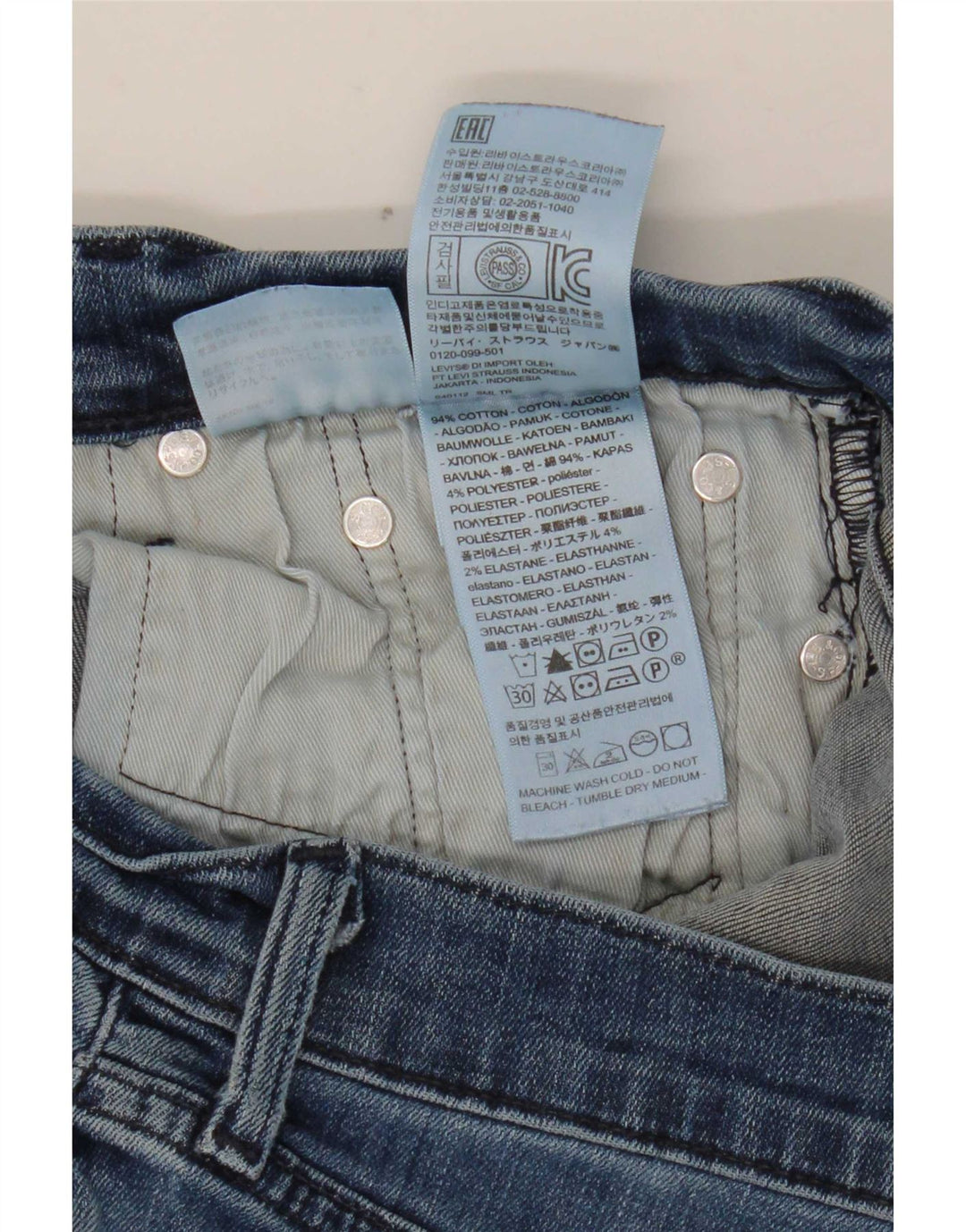 Damskie jeansy Levi's Slim W29 L29 Niebieskie bawełniane