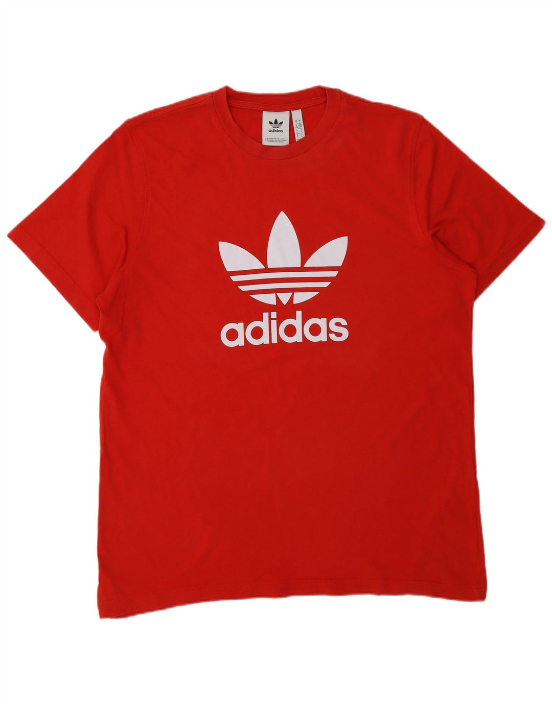 Męska koszulka z grafiką Adidas, duża, czerwona, bawełniana