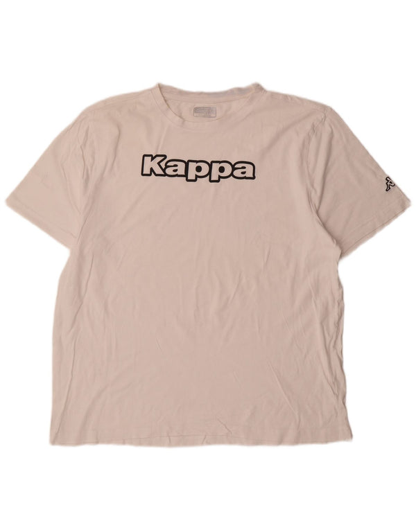 Męski T-shirt z grafiką Kappa Top 2XL Biały