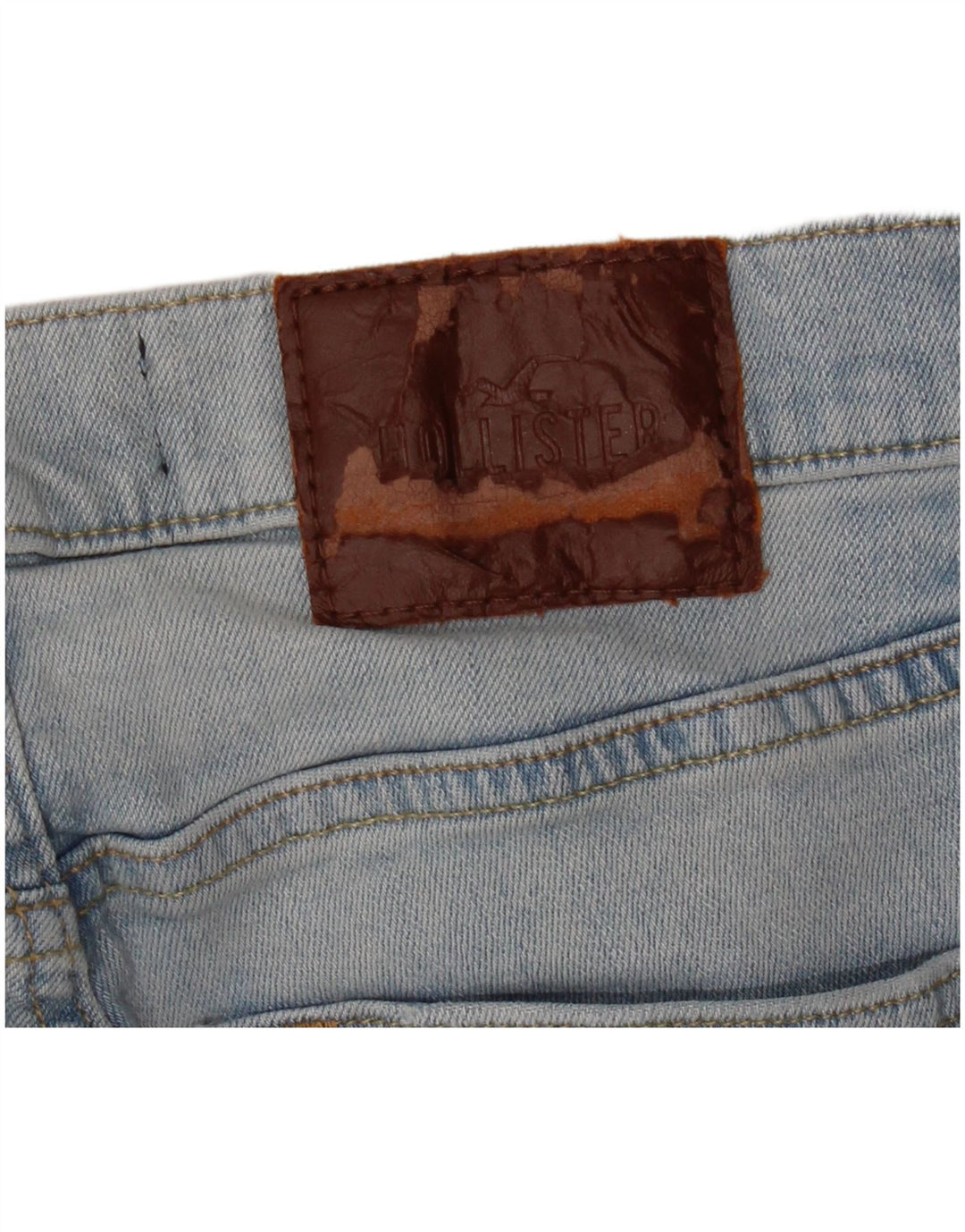HOLLISTER Damskie jeansy super obcisłe w trudnej sytuacji W28 L30 Niebieskie bawełniane
