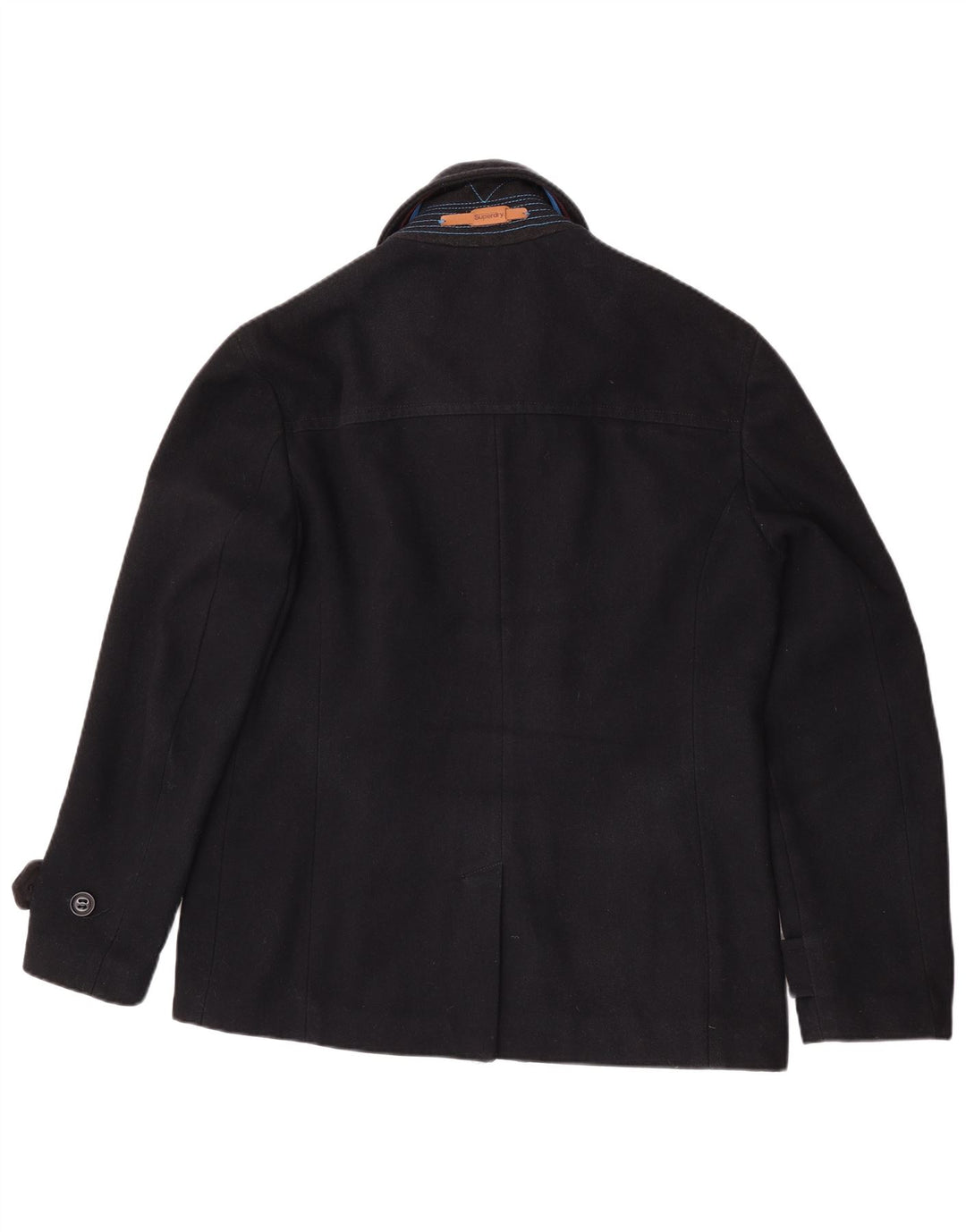 Płaszcz damski Superdry Commodity Pea Coat UK 20 2XL Granatowo-wełniany
