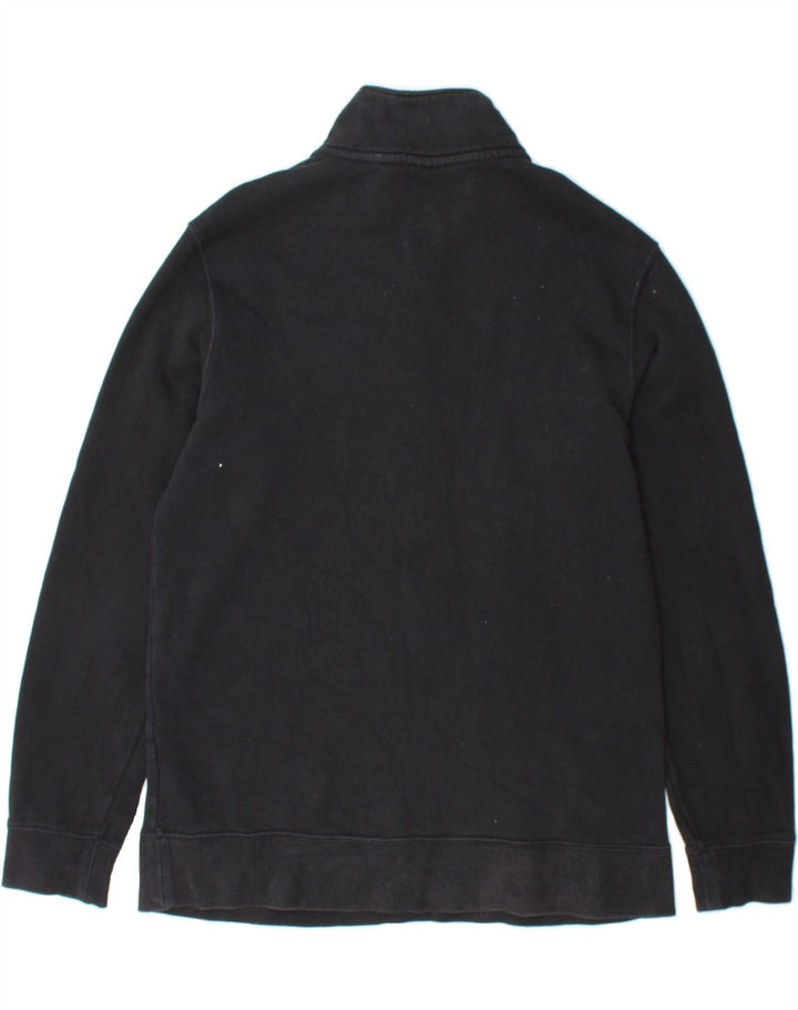 NIKE Mens Zip Neck Sweatshirt Jumper Medium Black Cotton Vintage Nike and Second-Hand Nike from Messina Hembry 