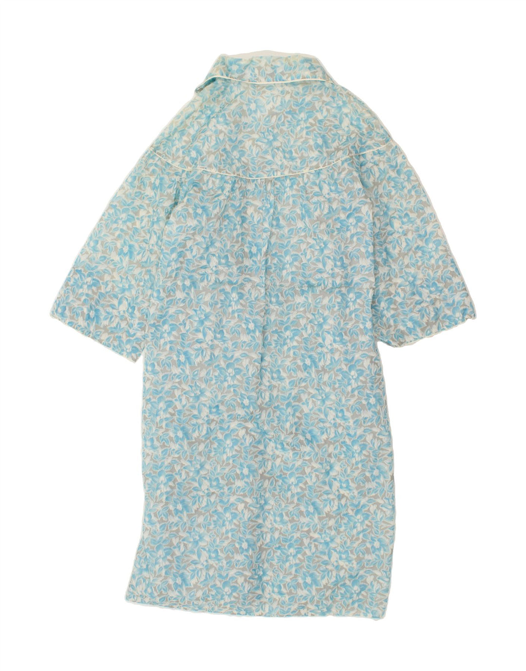 VINTAGE Womens Robe Maxi Dress UK 14 Medium Blue Floral Vintage Vintage and Second-Hand Vintage from Messina Hembry 