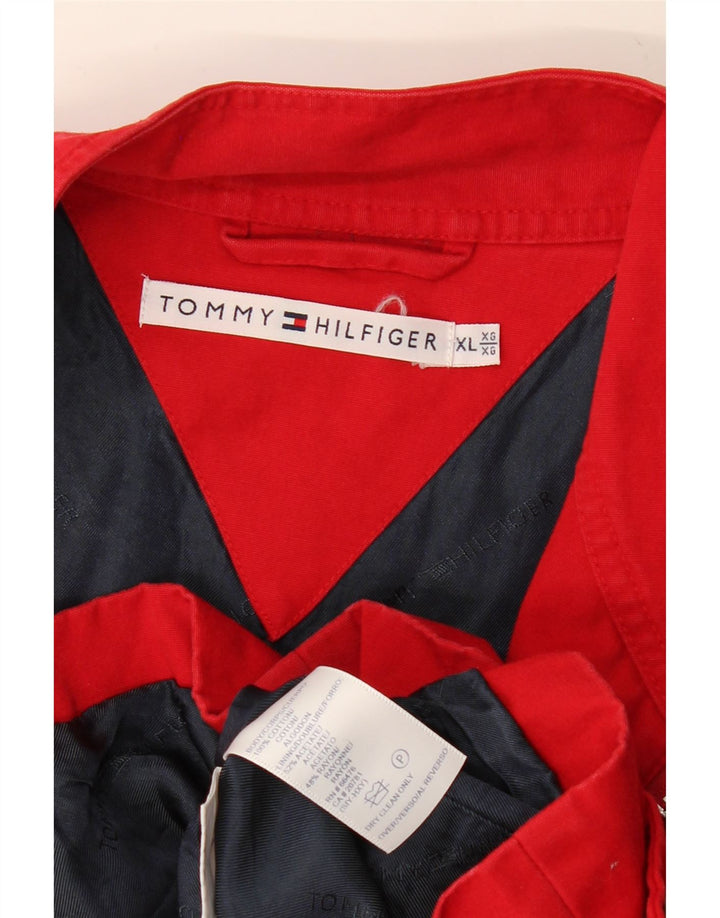 TOMMY HILFIGER Womens Bomber Jacket UK 18 XL Red Cotton Vintage Tommy Hilfiger and Second-Hand Tommy Hilfiger from Messina Hembry 