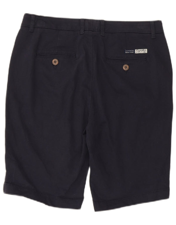 Damskie spodenki Chino SUPERDRY UK 10 Small W30 Granatowa bawełna