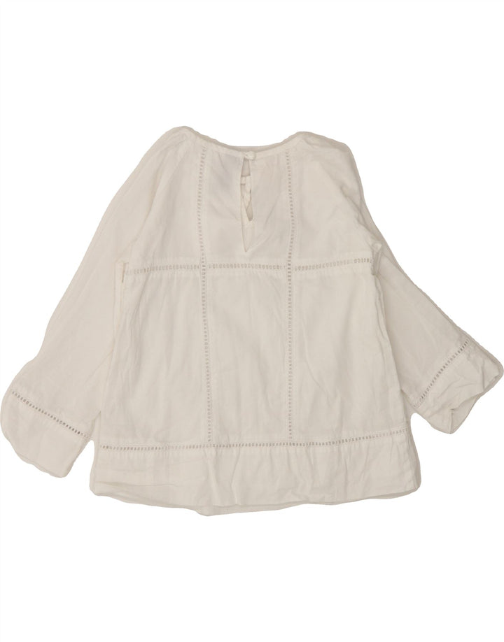 GAP Girls Long Sleeve Blouse Top 3-4 Years White Cotton Vintage Gap and Second-Hand Gap from Messina Hembry 