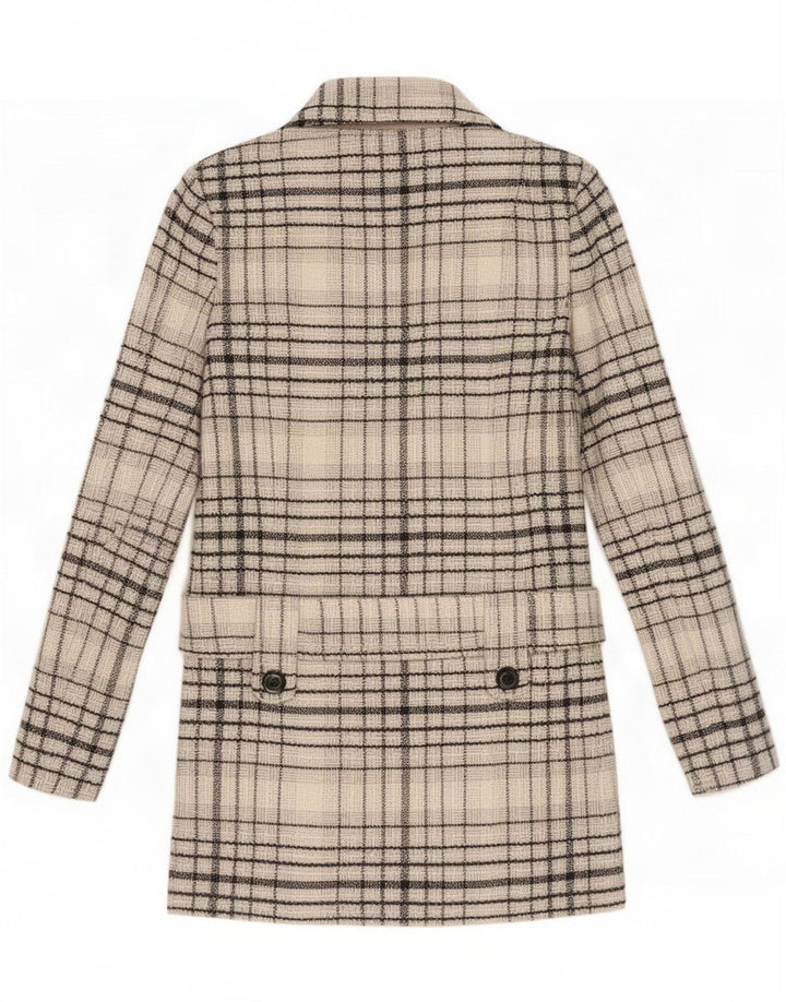 Jane Norman Płaszcz damski UK 8 Small Grey Check Wool