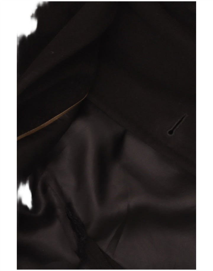 Płaszcz męski Hugo Boss IT 54 2XL Czarna dziewicza wełna