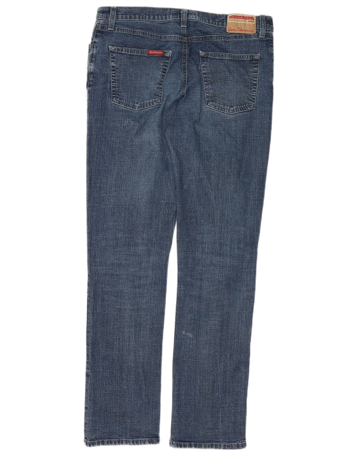 BEN SHERMAN Męskie jeansy slim W34 L32 Niebieska bawełna