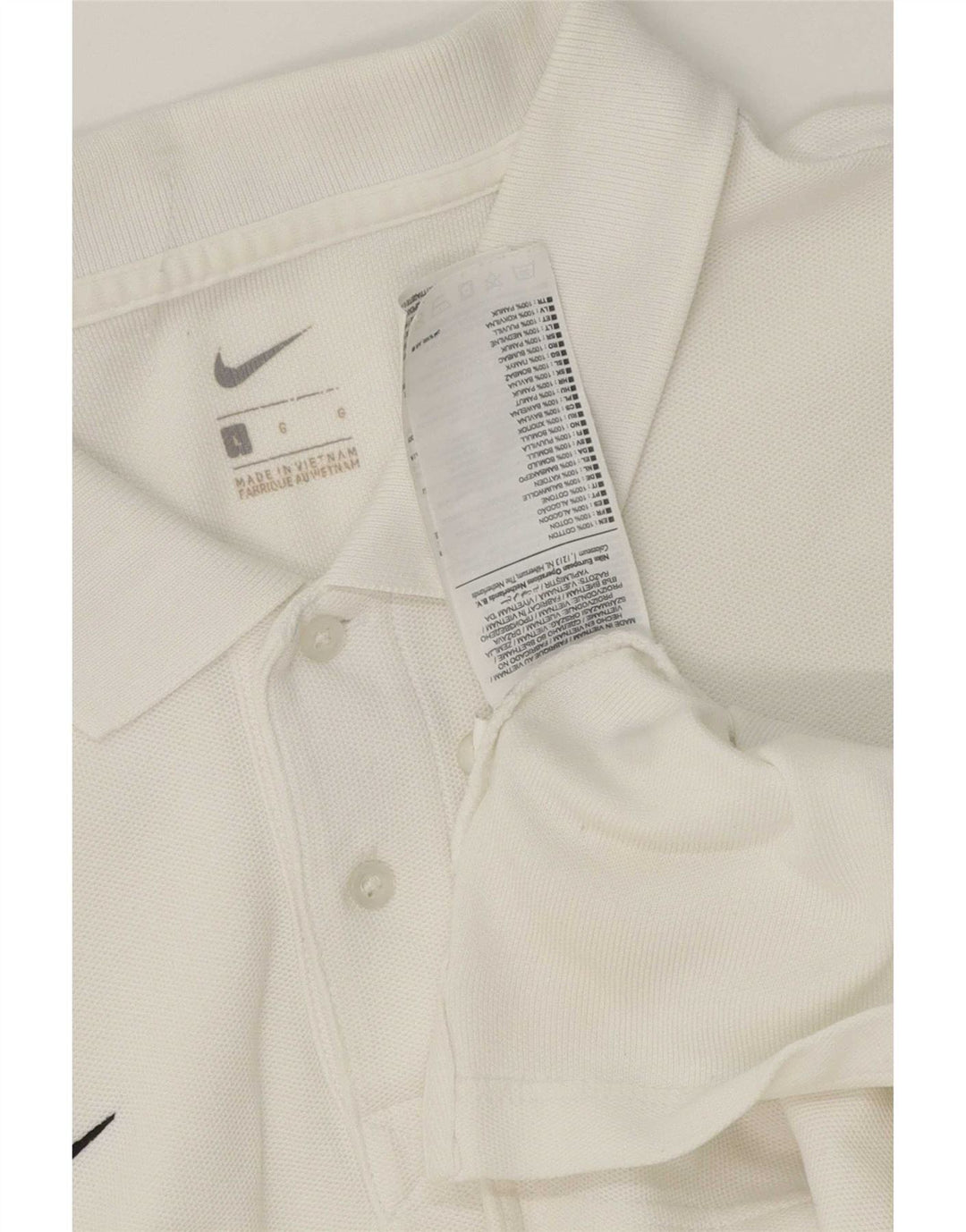 Męska koszulka polo Nike, duża, biała, bawełniana