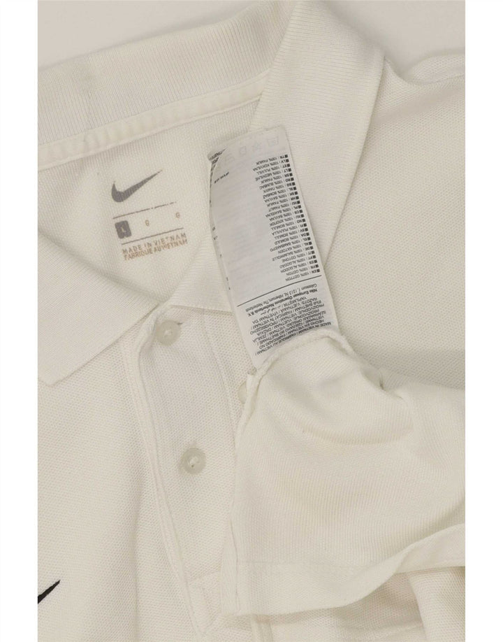 Męska koszulka polo Nike, duża, biała, bawełniana