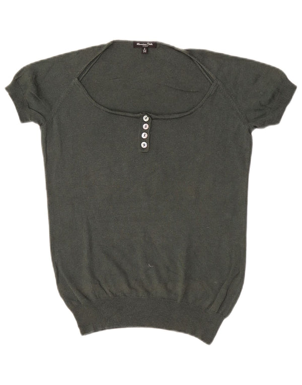Sweter damski Massimo Dutti z dekoltem w łódkę, UK 10, mały khaki