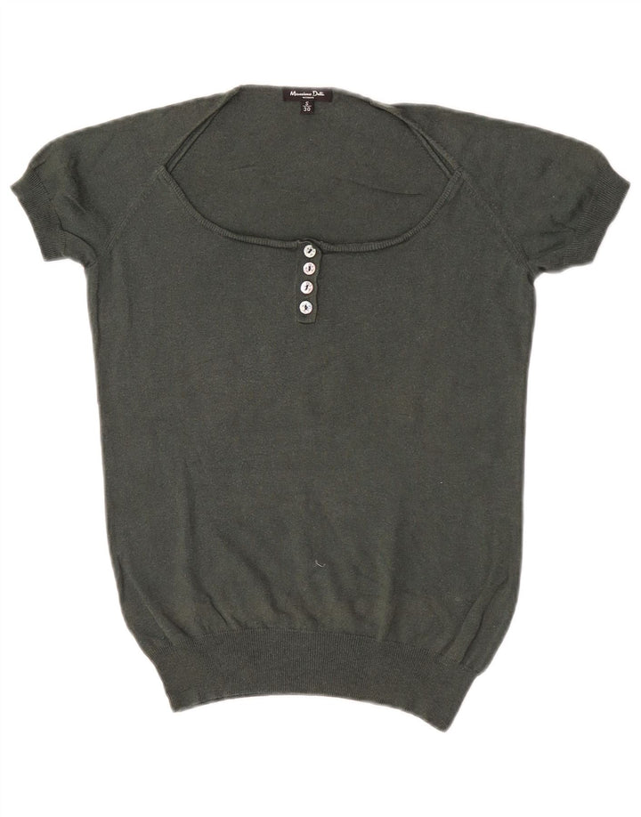 Sweter damski Massimo Dutti z dekoltem w łódkę, UK 10, mały khaki