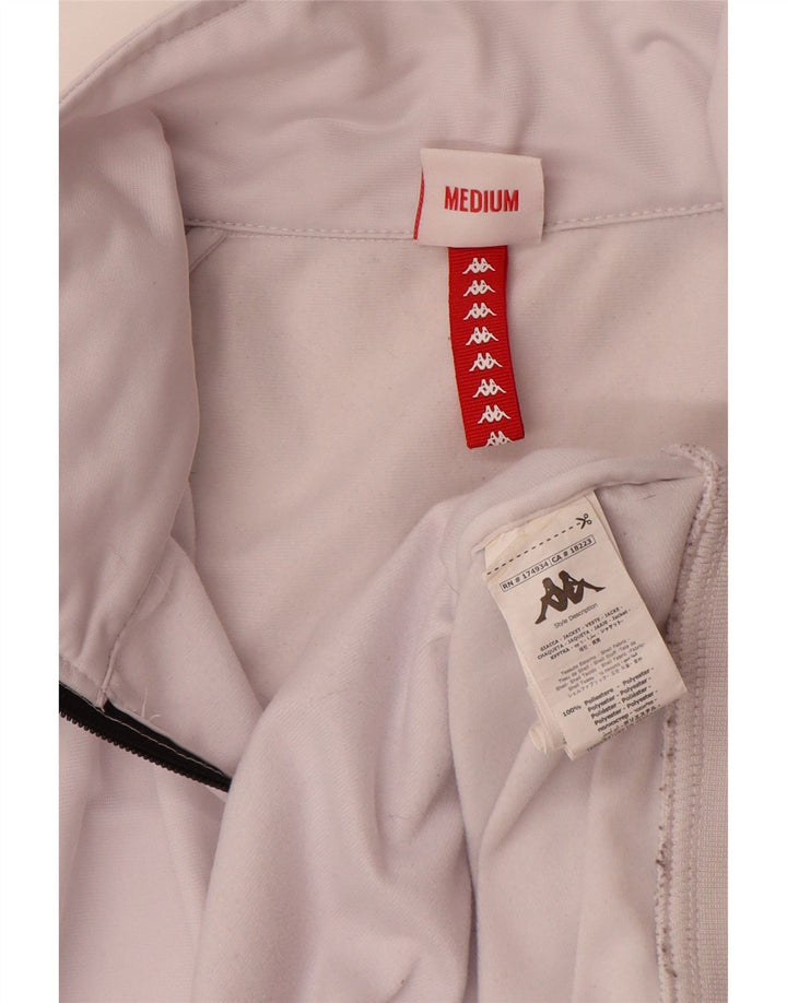 Damska kurtka dresowa Kappa z grafiką UK 18 XL, biały poliester