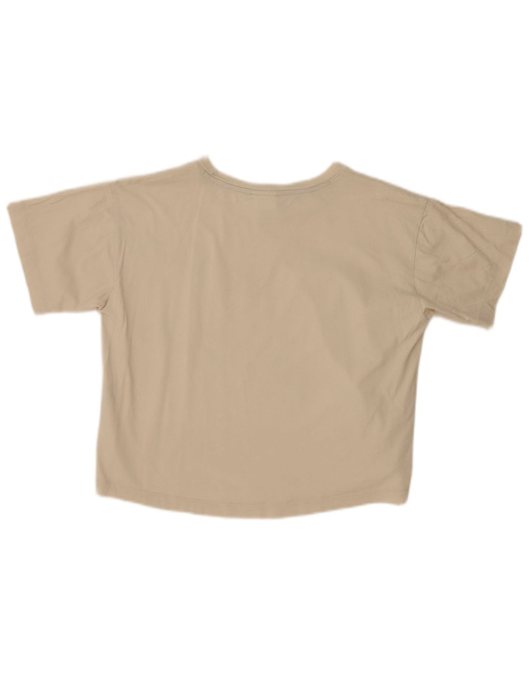 Damska koszulka CHAMPION Crop Oversize z grafiką Top UK 10 Small Beige