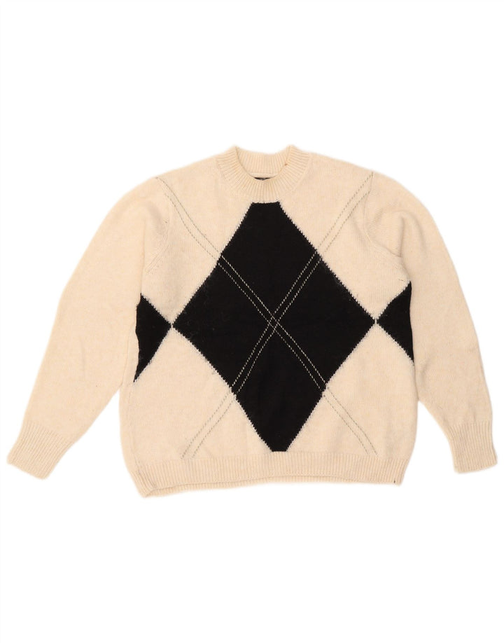 Sweter damski Marks & Spencer z okrągłym dekoltem, UK 14, średni biały