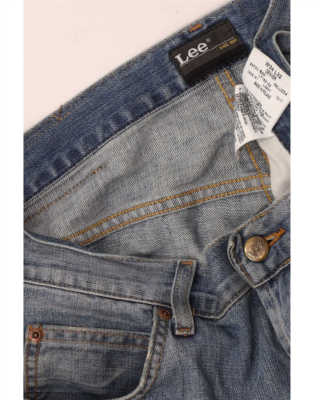 Męskie jeansy Lee Denver Bootcut W34 L32, niebieskie, bawełniane