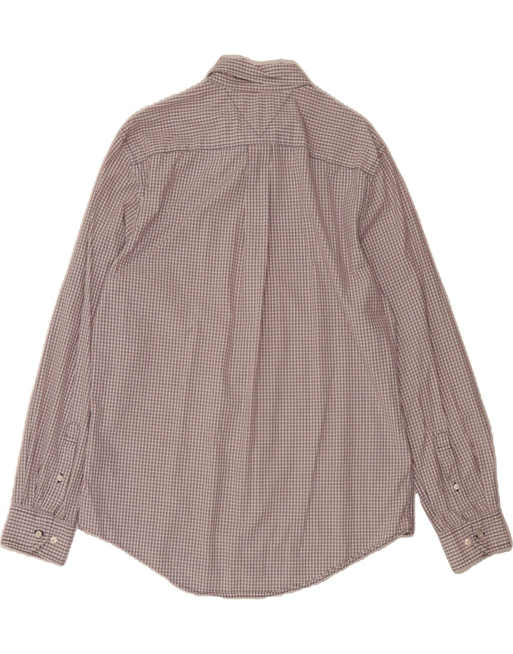 TOMMY HILFIGER Mens Shirt Large Multicoloured Check Cotton Vintage Tommy Hilfiger and Second-Hand Tommy Hilfiger from Messina Hembry 