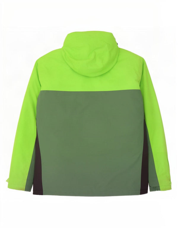 Męska kurtka wiatrówka z kapturem Jack Wolfskin UK 48 2XL Zielony, blok kolorów