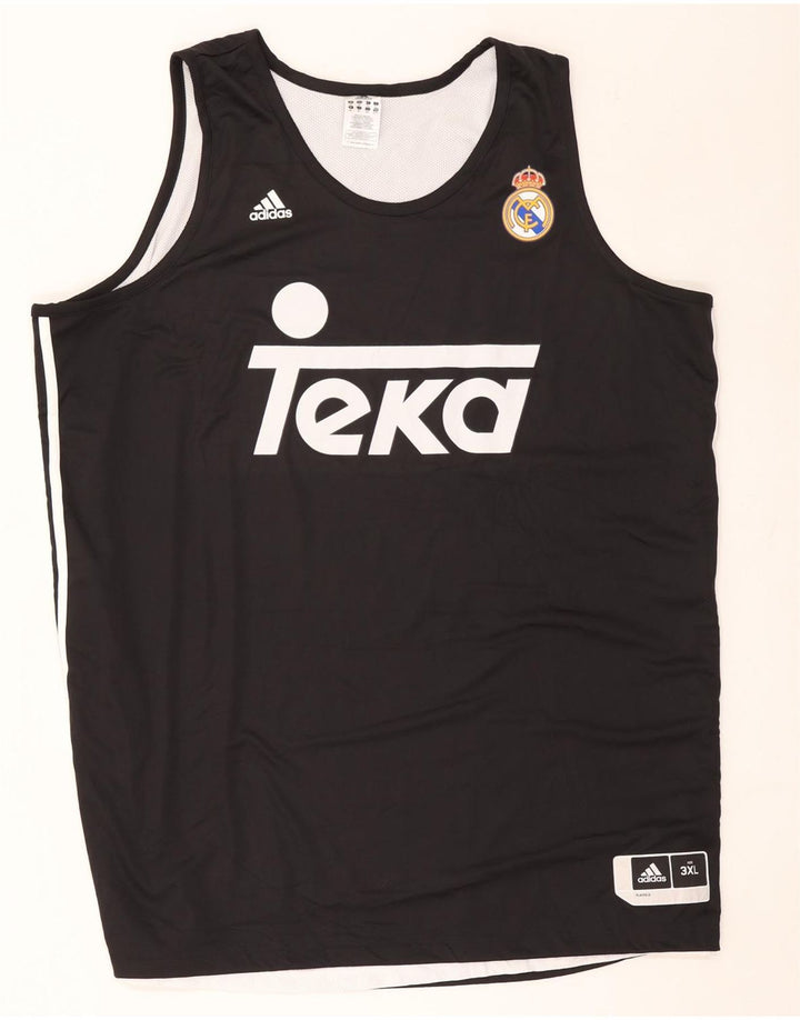 Męska kamizelka z grafiką Adidas Real Madryt 3XL Czarny poliester