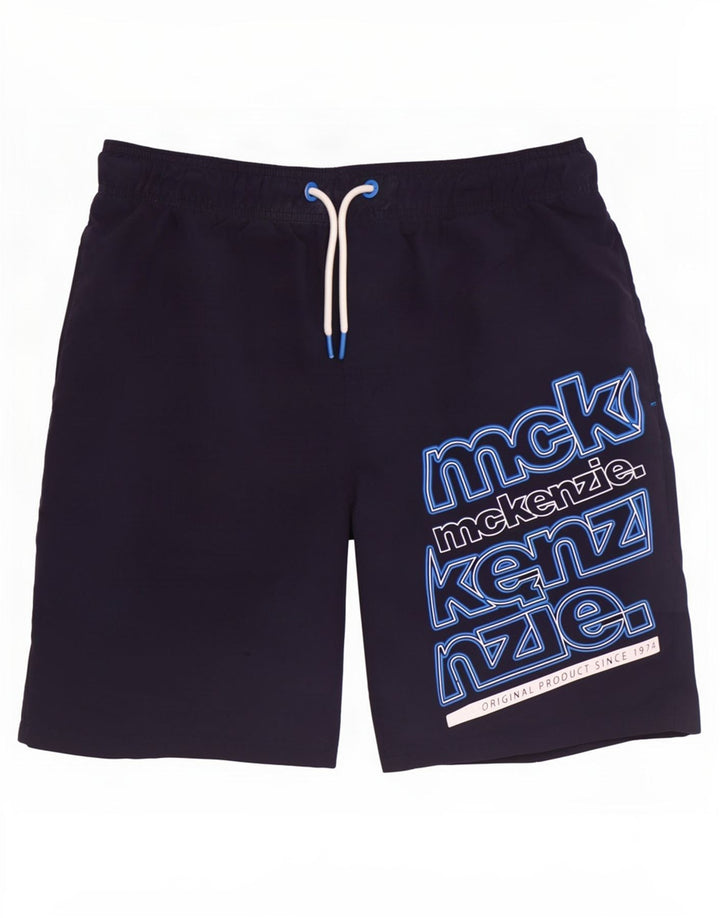 Męskie spodenki kąpielowe Mckenzie z grafiką, średni granatowy poliester